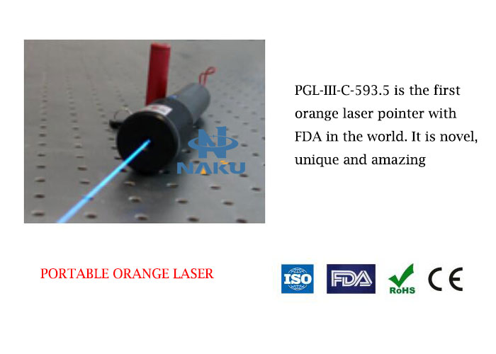 593.5nm Portable Orange Laser 2~20mW